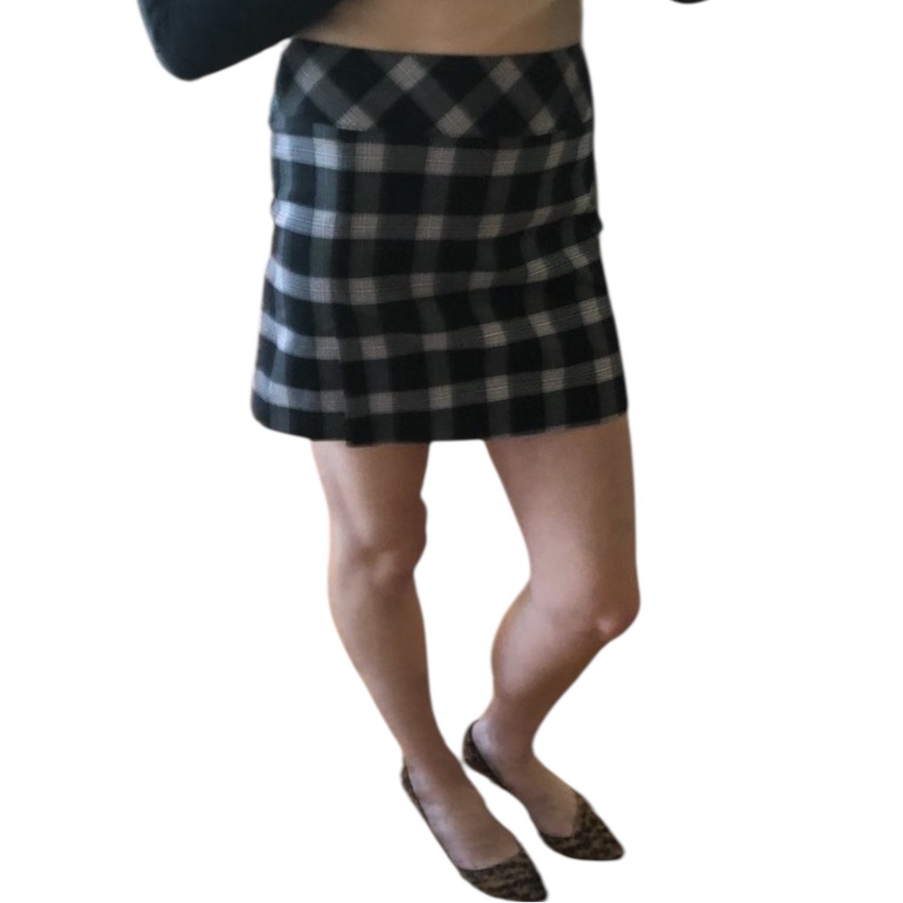 VINTAGE 90s A. BYER Red Black White Plaid Clueless Prep Mini Skirt w/ Side Slit - Picture 13 of 16